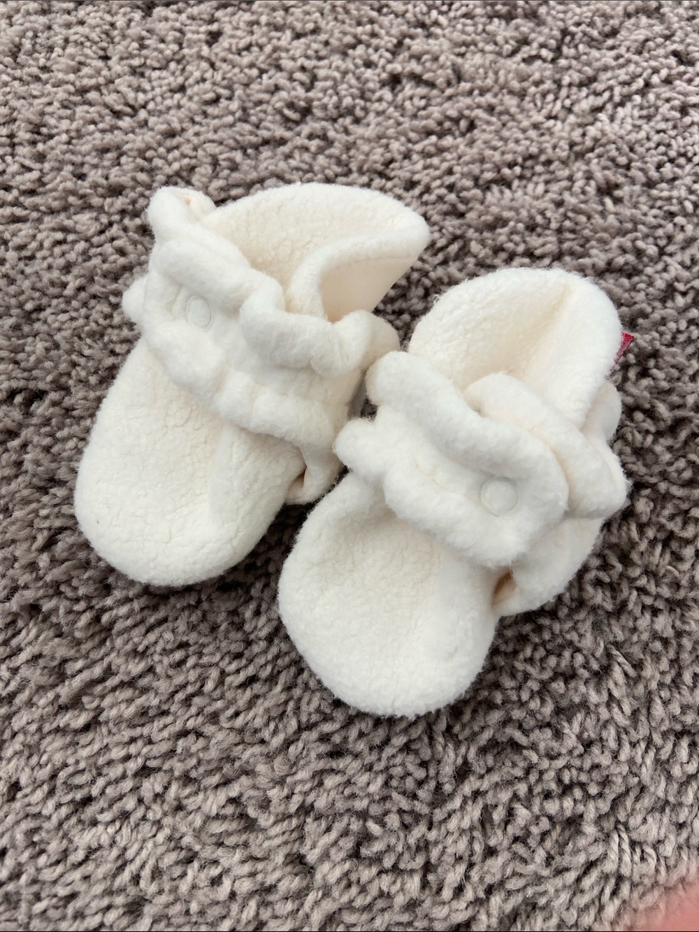 Zutano Cream Baby Booties 3M